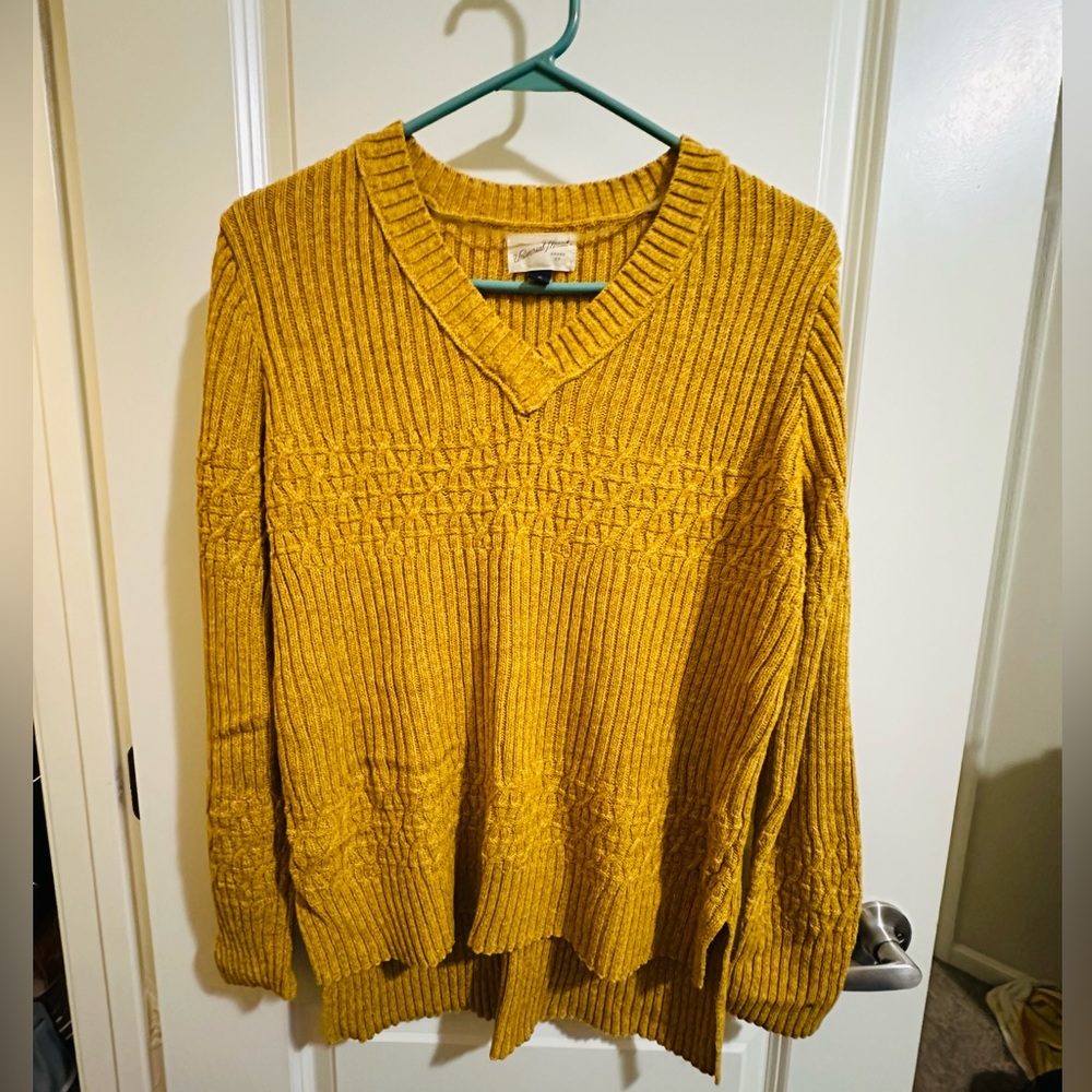 Mustard V Neck Sweater